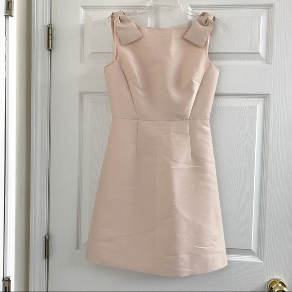Kate Spade Double Bow A-Line Dress Rambling Roses PINK SAND Sz 4 NWT - Picture 2 of 6